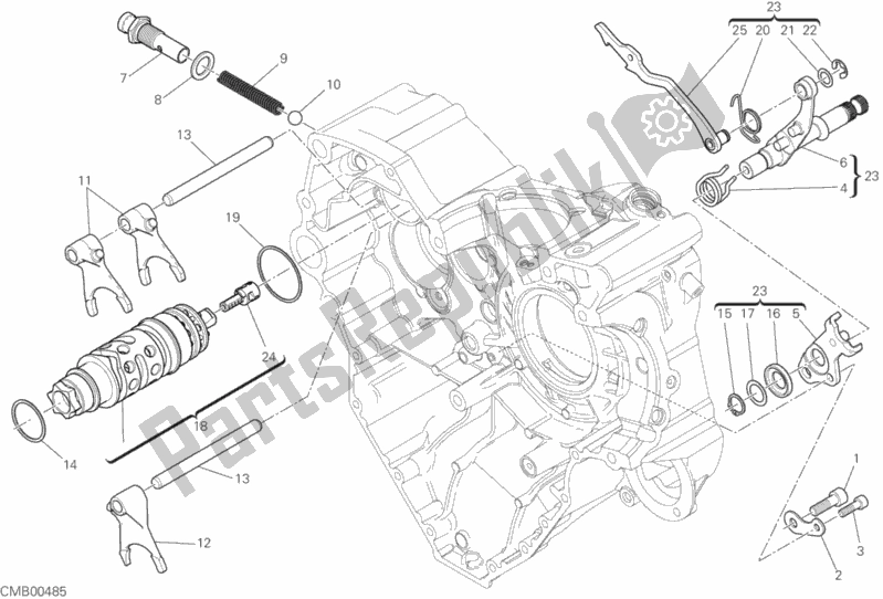 Todas as partes de Shift Cam - Garfo do Ducati Monster 1200 S 2020